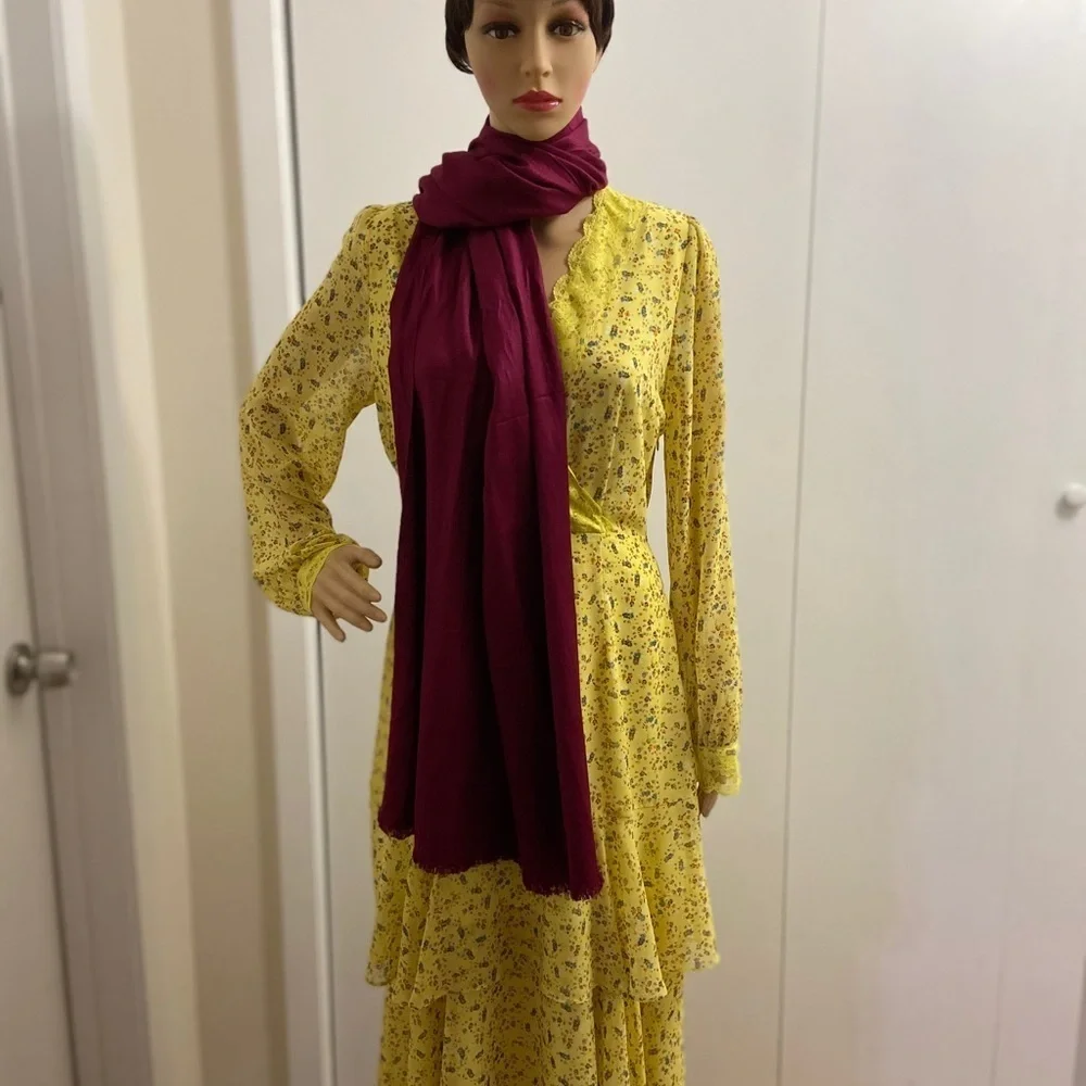 Vince Camuto pashmina wine scarf
